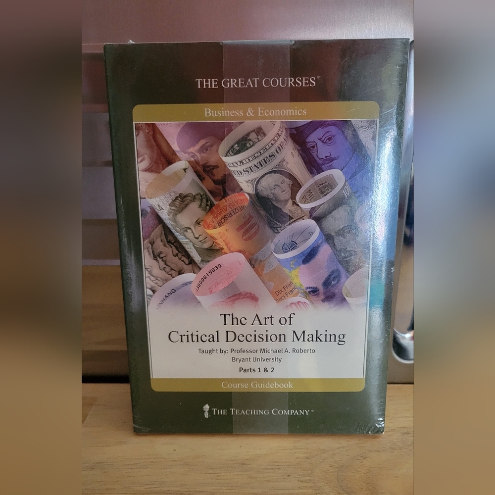 NWT Great Courses The Art of Critical Decision Making DVD w/course book Set